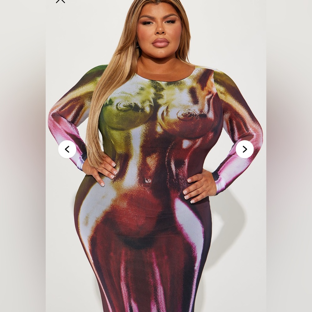 Fashion Nova Vibrant Long Sleeve Dress - Picture 3 of 4